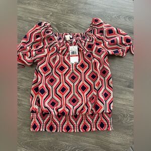 Michael Kors Sea Coral Top. Size XS. NEW